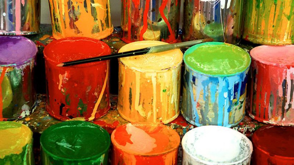 Old paint tins