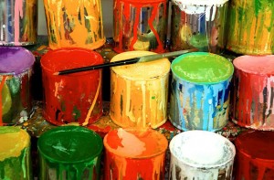 Old paint tins